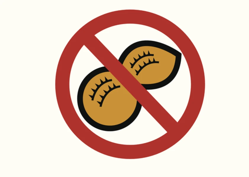Pictogramme à interdiction des arachides.