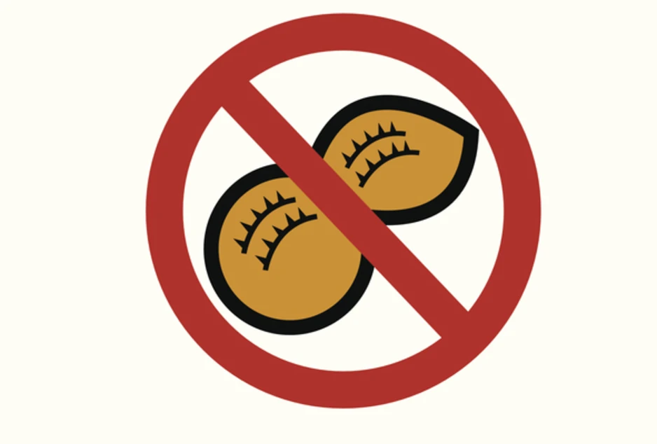 Pictogramme à interdiction des arachides.
